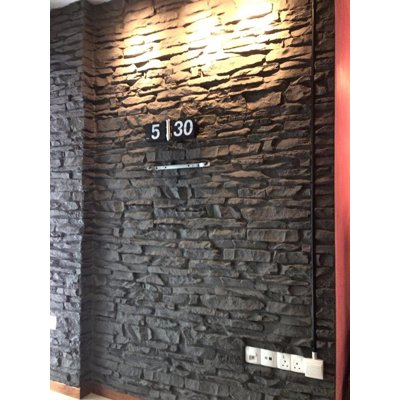 Silt Black Slate Stone Wall Panel