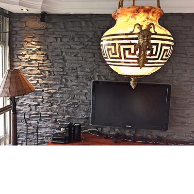 Silt Black Slate Stone Wall Panel