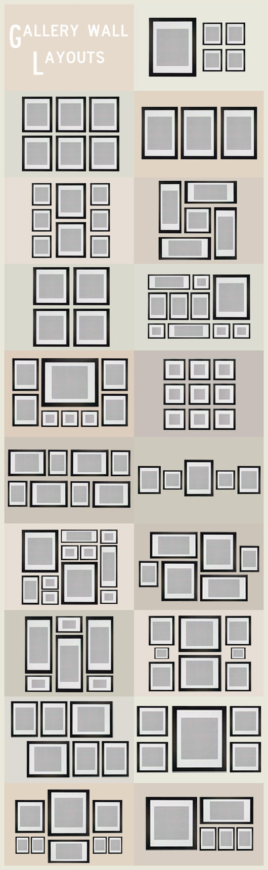 Gallery Wall Layout Ideas