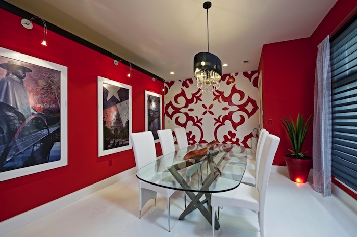 red interior design