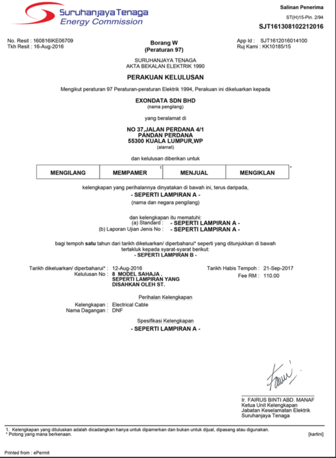 Qualified and registered under Energy Commission (Suruhanjaya Tenaga) SJT161309114172015