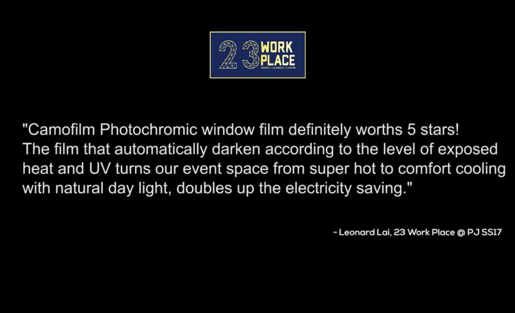photochromic window film tinting process testimonial